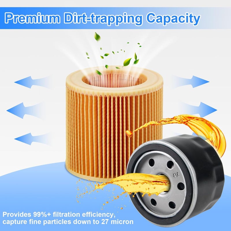 Grngven 492932S Oil Filter 696854 Oil Filter for Lawn Mower, 696854 492932 795890 695396 492932B 492056 842921 Filter Compatible with Kawasaki Kohler Lawn Mower 5076 492056 - Image 2